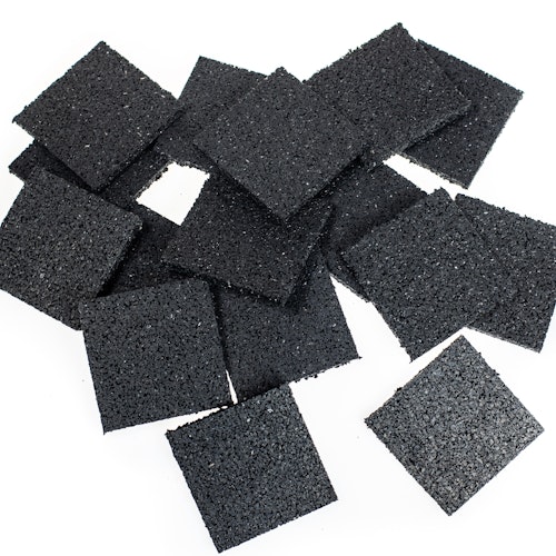 Feuchtigkeitssperre / Gummigranulat Unterleg-Pads für Gartenhäuser 24 Stück