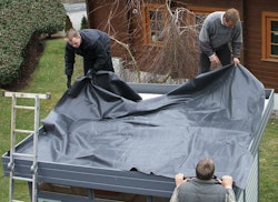EPDM Foliendach für Wolff Finnhaus Gartenhaus Nina 28-B mit Terrasse / Bastrup 5 mit 3 m Schleppdach