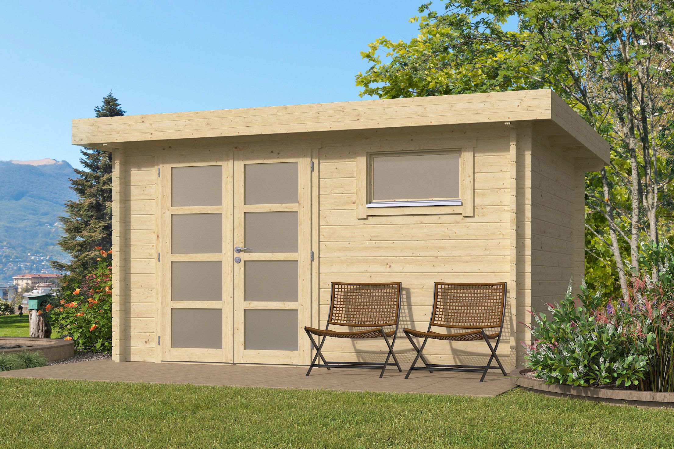 Wolff Finnhaus Gartenhaus Levke 3729 - 44 mm 