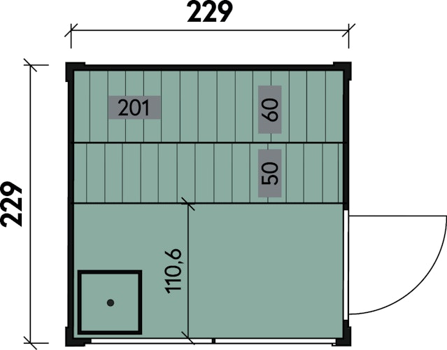Wolff Finnhaus Saunahaus Paradiso 2x2 (1-Raum)