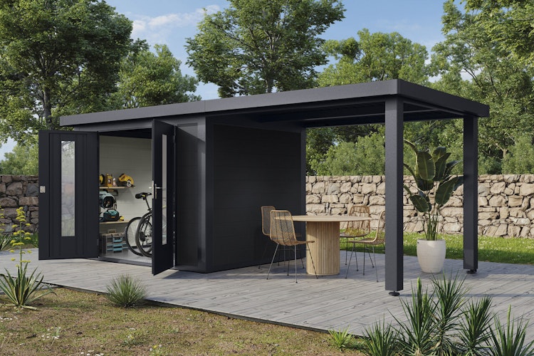 Wolff Finnhaus WPC Gartenhaus Olin - 28 mm