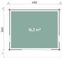 Vorschaubild Wolff Finnhaus Gartenhaus Trondheim 70-D isolierverglast XL mit Schiebetür rechts