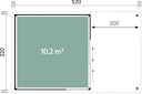 Vorschaubild Wolff Finnhaus Gartenhaus Studio 44-B mit Alu-Eckverkleidung/Schiebetür und 200 cm Lounge Anbau (Starletta 5232)