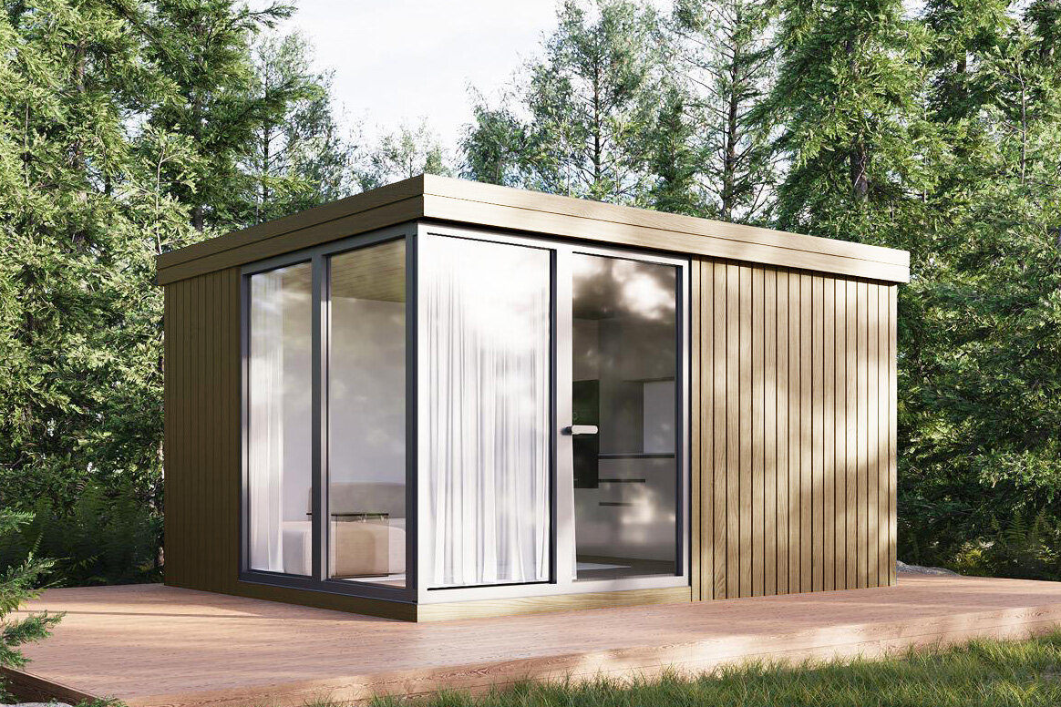 Wolff Finnhaus Design-Gartenhaus Wilna 4434 isolierverglast - 94 mm  