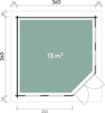 Vorschaubild Wolff Finnhaus Gartenhaus 5-Eckhaus Katrin 44-A/B/C