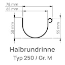 Vorschaubild Dachrinne Typ 250 /200 cm anthrazit
