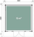 Vorschaubild Wolff Finnhaus Gartenhaus Trondheim 44-B isolierverglast XL