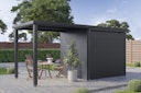 Vorschaubild Wolff Finnhaus Metall-Dachrinnenset 430 cm mit 2 Fallrohren für Ulrik & Linnea
