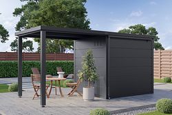 Wolff Finnhaus Metall-Dachrinnenset 580 cm mit 2 Fallrohren für Juna, Ulrik & Linnea