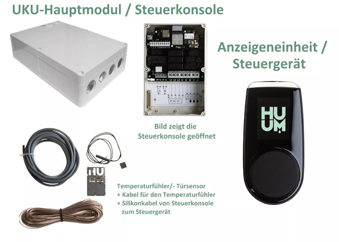 Karibu 4,5 kW Bio-Kombiofen anthrazit inkl. Huum WLAN Steuergerät mit App-Steuerung