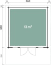 Vorschaubild Wolff Finnhaus Gartenhaus Hammerfest 70-B isolierverglast XL