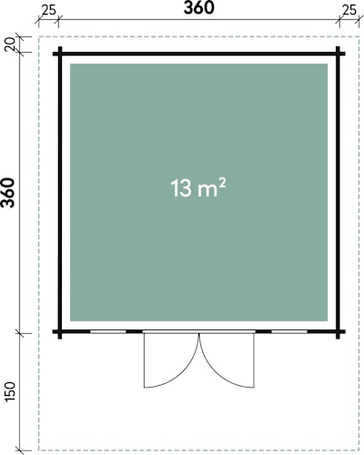 Wolff Finnhaus Gartenhaus Hammerfest 70-B isolierverglast XL