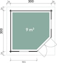 Vorschaubild Wolff Finnhaus Gartenhaus 5-Eckhaus Katrin 44-A/B/C