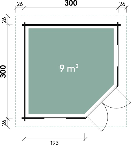 Wolff Finnhaus Gartenhaus 5-Eckhaus Katrin 44-A/B/C