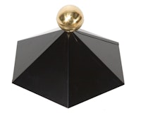 Wolff Finnhaus Dachhaube für Pavillon Kreta 6-eckig in schwarz mit Messingkugel und Platte Wolff Finnhaus Dachhaube für Pavillon Kreta 6-eckig in schwarz mit Messingkugel und PlatteZubehörbild
