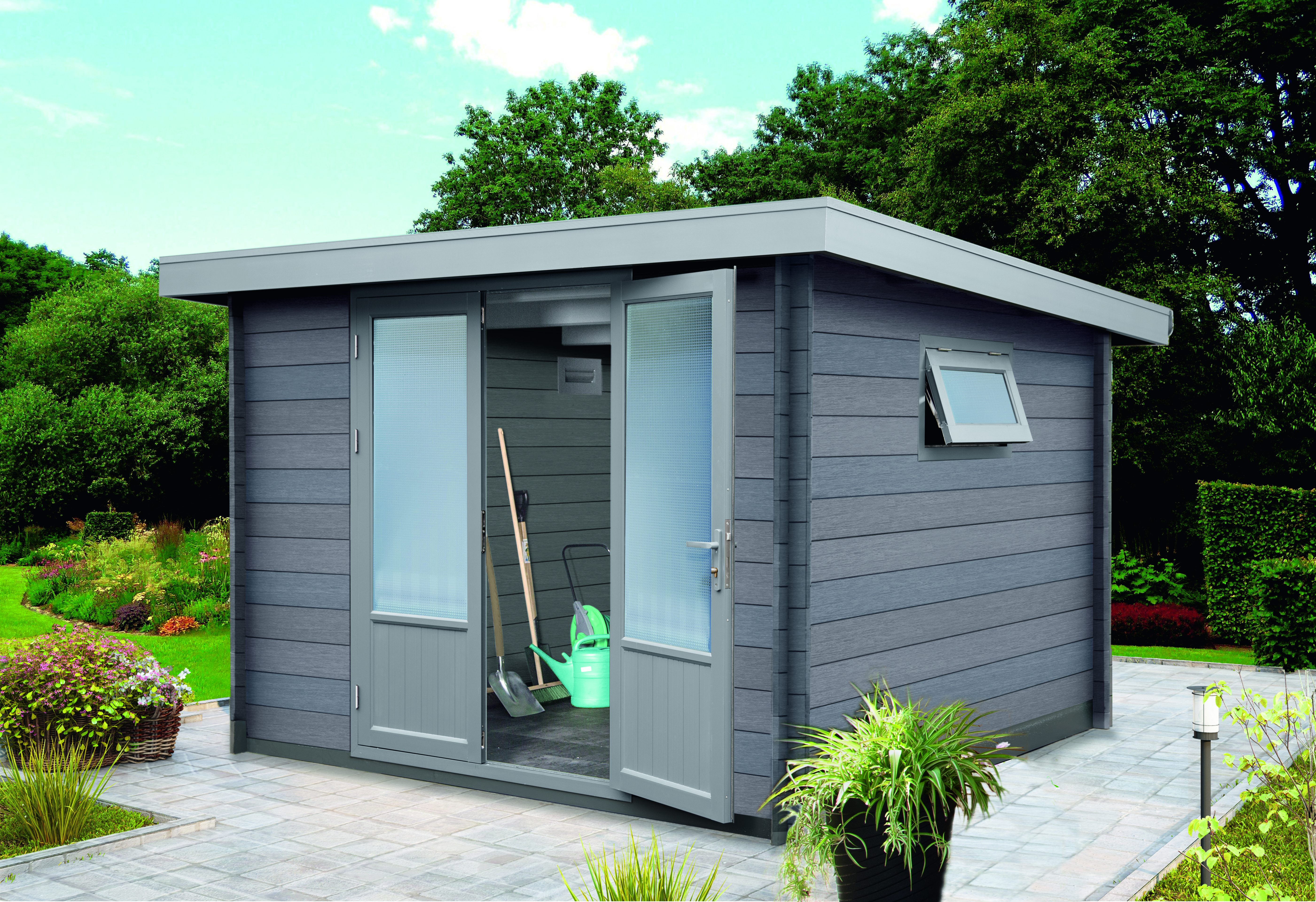 Wolff Finnhaus WPC Gartenhaus Trend C - 28 mm