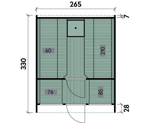Wolff Finnhaus Saunafass Senta 2333 mit verspiegelter Glasfront