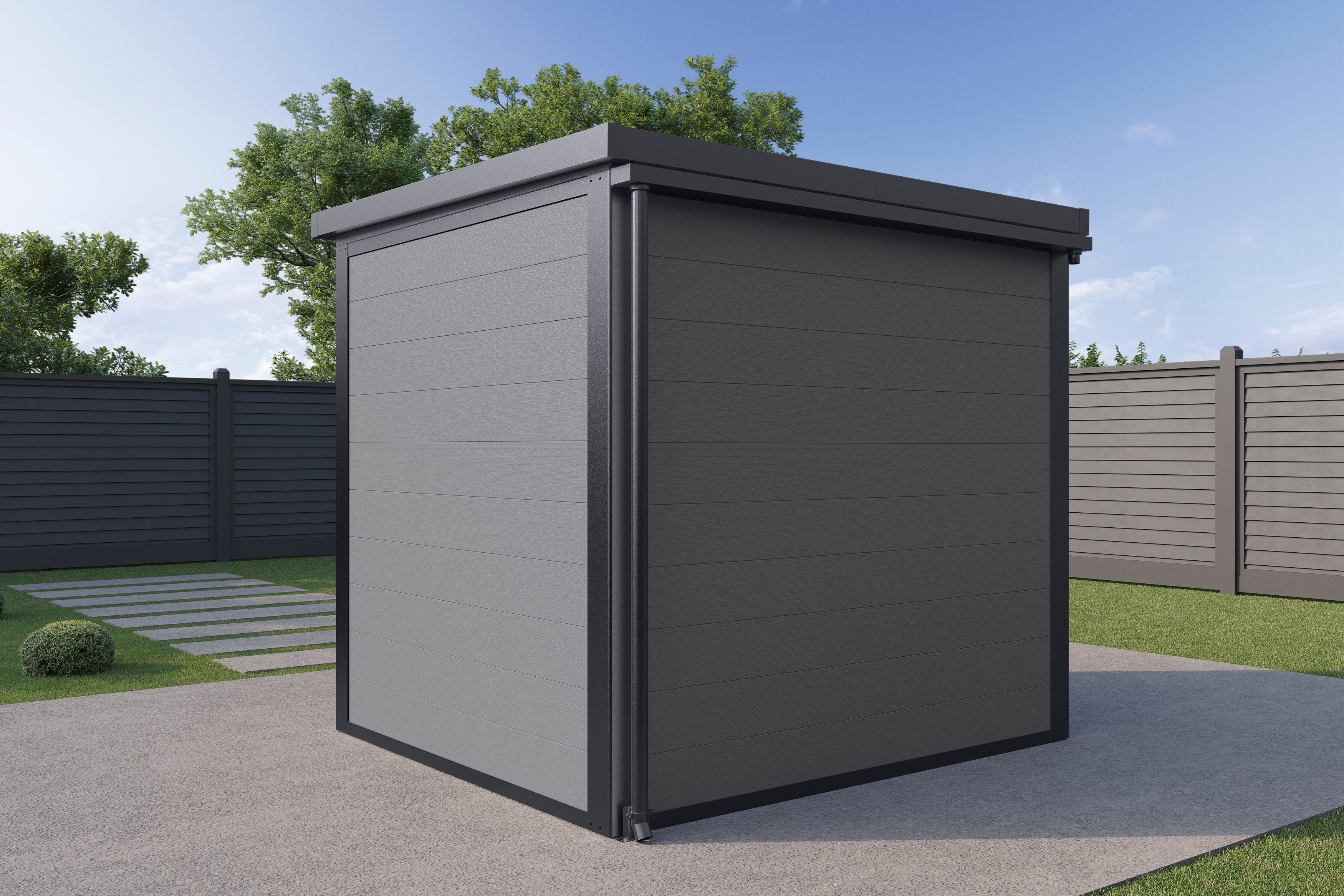 Wolff Finnhaus Metall-Dachrinnenset 200 cm mit 1 Fallrohr für Juna, Ulrik & Linnea