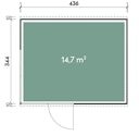 Vorschaubild Wolff Finnhaus Design-Gartenhaus Wilna 4434 isolierverglast - 94 mm  