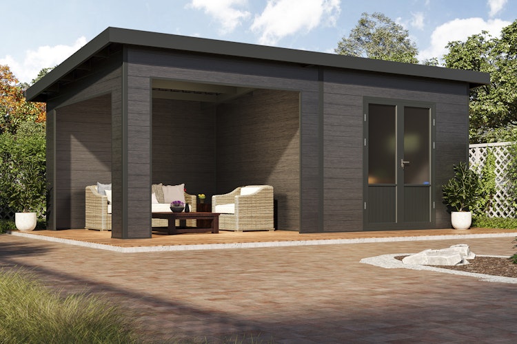 Wolff Finnhaus WPC Gartenhaus Tona 6024 - 28 mm