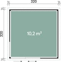Vorschaubild Wolff Finnhaus Gartenhaus Studio 44-B mit Alu-Eckverkleidung/Schiebetür