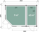 Vorschaubild Wolff Finnhaus Gartenhaus 5-Eckhaus Maja 40-B / 2-Raum