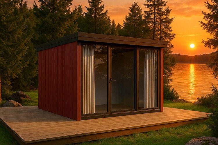Wolff Finnhaus Design-Gartenhaus Orland 3334 isolierverglast - 94 mm  