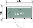 Vorschaubild Wolff Finnhaus Metallgerätehaus Fascinato 2411