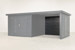 Wolff Finnhaus Rückwand Terrasse 30 für Premium Metall Gartenhäuser