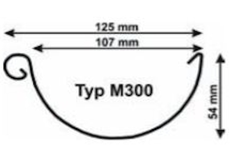 Metall Dachrinnenset 324KB für Satteldächer bis 2 x 400 cm