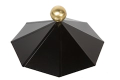 Wolff Finnhaus Dachhaube für Pavillon Kreta 8-eckig in schwarz mit Messingkugel und Platte Wolff Finnhaus Dachhaube für Pavillon Kreta 8-eckig in schwarz mit Messingkugel und PlatteZubehörbild