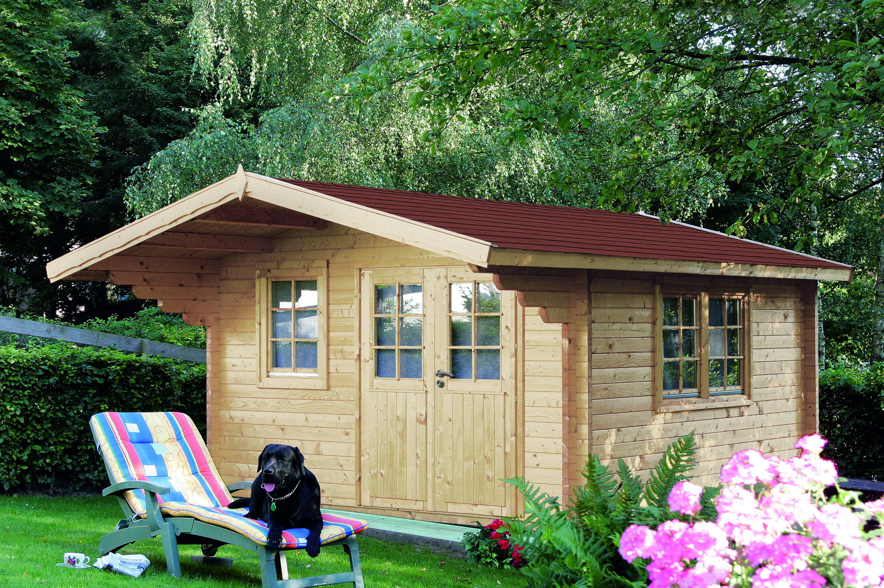 Wolff Finnhaus Gartenhaus Nordkap 44-D isolierverglast XL