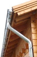 Wolff Finnhaus Aludachrundrinne SD bis 300 cm mit 2 Fallrohren