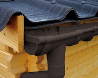 Kunststoff Dachrinnenset 402A für Pultdach/Flachdach Gartenhäuser Kunststoff Dachrinnenset 402A für Pultdach/Flachdach GartenhäuserZubehörbild