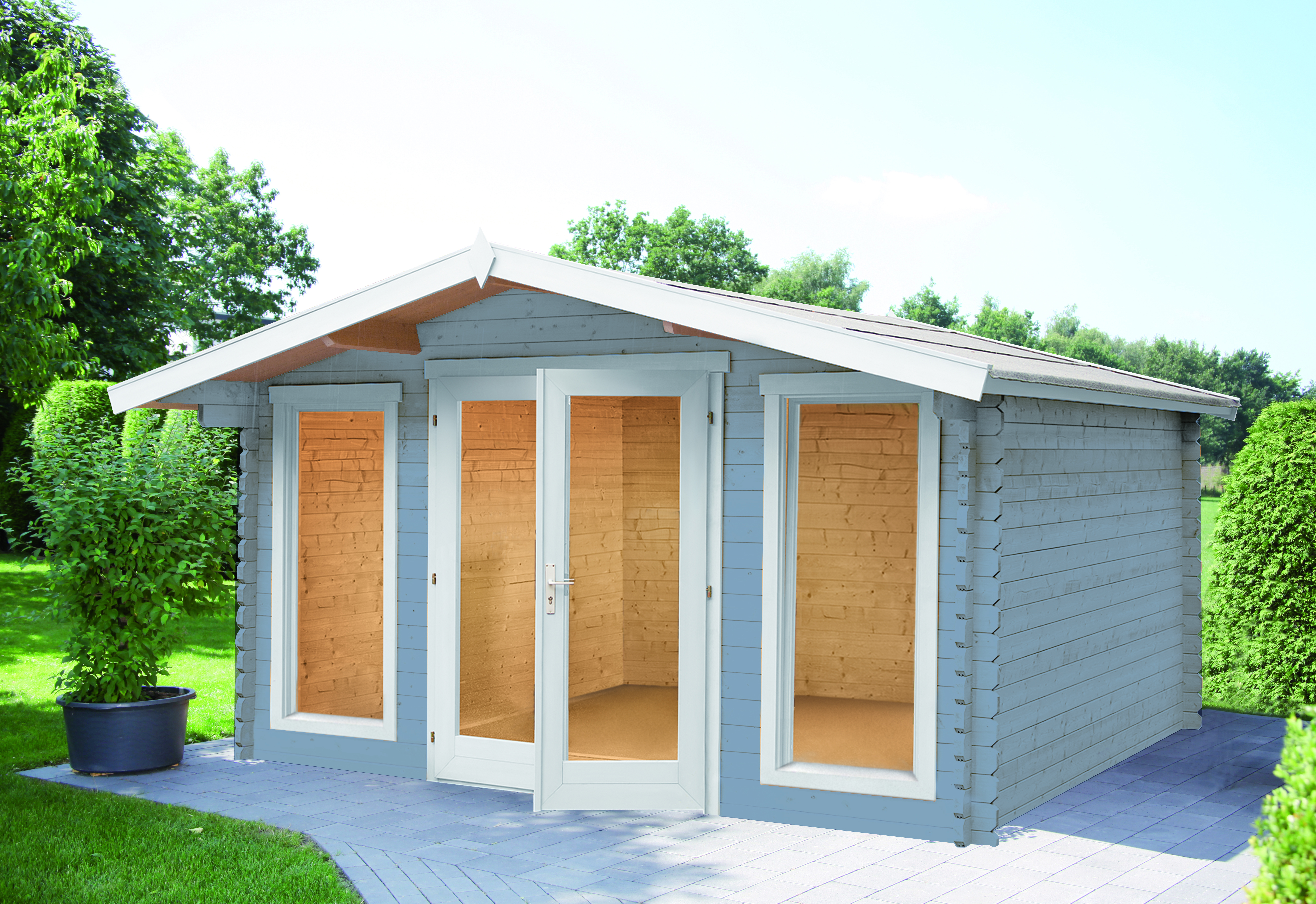 Wolff Finnhaus Gartenhaus Rotterdam modern 40 mm - Aktionsmodell