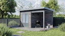 Vorschaubild Wolff Finnhaus WPC Gartenhaus Trend B+ mit Lounge-Anbau - 28 mm