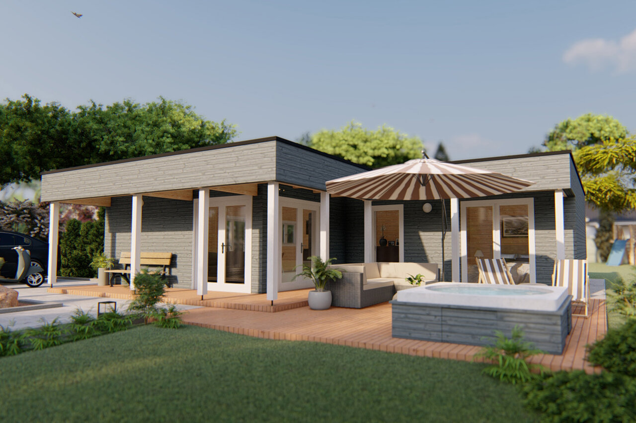 Wolff Finnhaus Ferienhaus Fiskars 101 - 68 mm