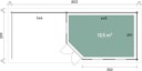 Vorschaubild Wolff Finnhaus Gartenhaus 5-Eckhaus Maja 40-B / 1-Raum