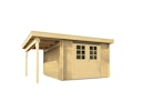 Vorschaubild Wolff Finnhaus Gartenhaus Gerätehaus Pulti 34-B  Typ 2 mit 150 cm Seitendach A