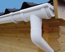 Vorschaubild Kunststoff Dachrinnenset 404B für Pultdach/Flachdach Gartenhäuser