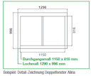 Vorschaubild Wolff Finnhaus Doppel-Fenster Alina 44/58/70 mm isolierverglast