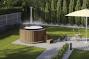 Vorschaubild Wolff Finnhaus Badebottich Hot Tub Typ 5 Ø 225 cm mit Acrylwanne, Massagesystem, Luftsprudelsystem & LED-Beleuchtung