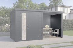 Wolff Finnhaus Seiten-/Rückwand 20 Metall Anthrazit für Terrassenanbau Ulrik & LinneaZubehörbild