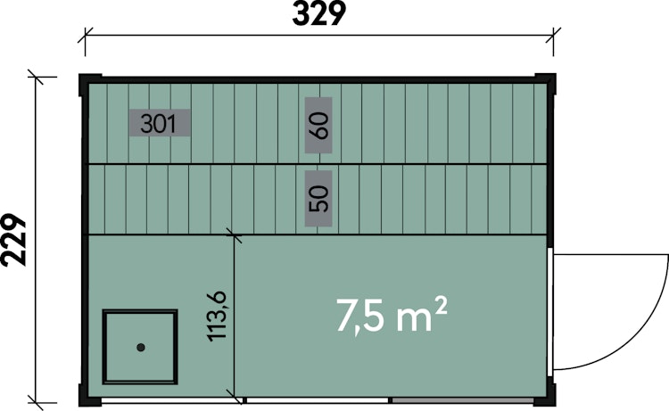 Wolff Finnhaus Saunahaus Paradiso 3x2 (1-Raum/2-Raum)