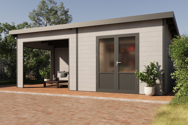 Wolff Finnhaus WPC Gartenhaus Tona 6024 - 28 mm