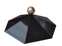 Wolff Finnhaus Dachhaube für Pavillon Kreta 8-eckig in schwarz mit Messingkugel und Platte