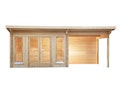 Vorschaubild Wolff Finnhaus Gartenhaus Trondheim 70-A isolierverglast XL mit Anbau 300 cm