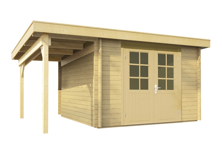 Wolff Finnhaus Blockbohlenhaus Emelie 4324 - 34 mm