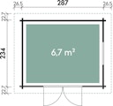 Vorschaubild Wolff Finnhaus WPC Gartenhaus Trend C - 28 mm