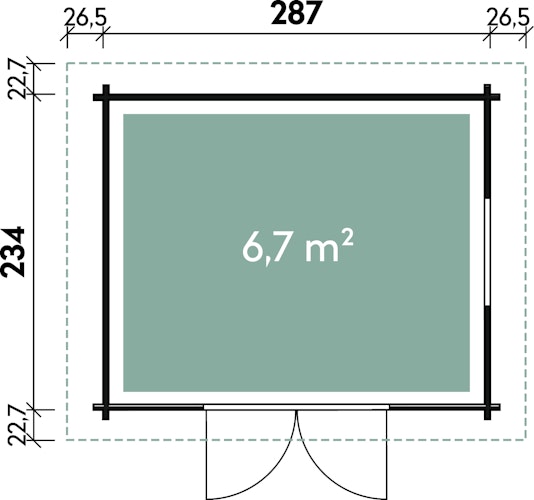 Wolff Finnhaus WPC Gartenhaus Trend C - 28 mm